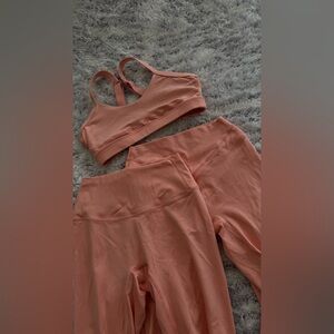 Paragon Fitwear Peach Leggings and Sports Bra Set